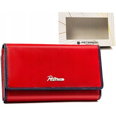 Sans Marque Portefeuille Spacieux En Cuir Pour Femme Avec Bouton-Pression, Fermeture Éclair - Publicité Sans Marque Portefeuille Spacieux En Cuir Pour Femme Avec Bouton-Pression, Fermeture Éclair - Publicité