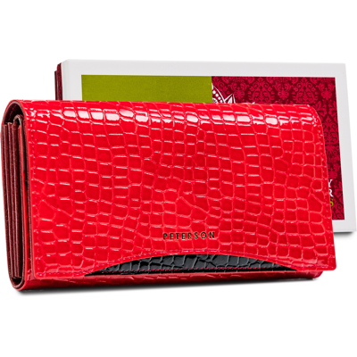 Peterson Y023 PTN MC-411 - Portefeuille avec motif crocodile - Publicité Peterson Y023 PTN MC-411 - Portefeuille avec motif crocodile - Publicité