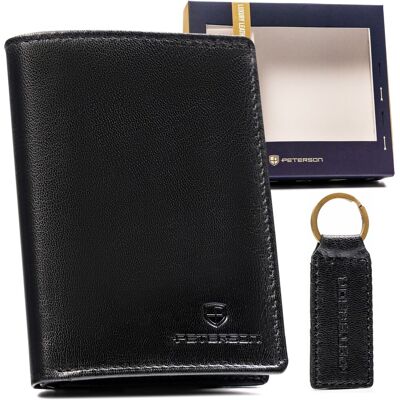 Sans Marque Coffret Cadeau : Portefeuille Vertical En Cuir Et Porte-Clés Pour Homme - Publicité Sans Marque Coffret Cadeau : Portefeuille Vertical En Cuir Et Porte-Clés Pour Homme - Publicité