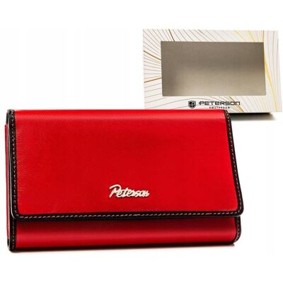 Sans Marque Portefeuille Spacieux En Cuir Pour Femme Avec Bouton-Pression, Fermeture Éclair - Publicité Sans Marque Portefeuille Spacieux En Cuir Pour Femme Avec Bouton-Pression, Fermeture Éclair - Publicité