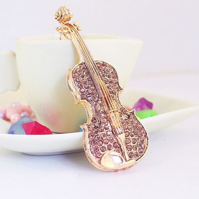 Sans Marque/générique Violin Keychain Rhinestone Musical Instrument Pendant Violin Key Ring Unisex - Publicité Sans Marque/générique Violin Keychain Rhinestone Musical Instrument Pendant Violin Key Ring Unisex - Publicité