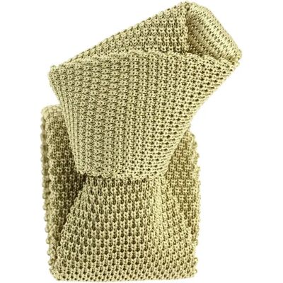Tony & Paul. Cravate Tricot. Tony, Soie. Beige Paille - Uni - Fabrique En Ital - Publicité Tony & Paul. Cravate Tricot. Tony, Soie. Beige Paille - Uni - Fabrique En Ital - Publicité