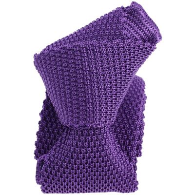 Tony & Paul. Cravate Tricot. Tony, Soie. Violet Figue - Uni - Fabrique En Ital - Publicité Tony & Paul. Cravate Tricot. Tony, Soie. Violet Figue - Uni - Fabrique En Ital - Publicité