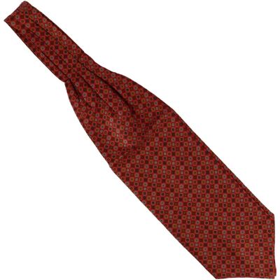Tony & Paul. Foulard Ascot. Victoria, Soie. Rouge Andrinople - Pois - Fabrique - Publicité Tony & Paul. Foulard Ascot. Victoria, Soie. Rouge Andrinople - Pois - Fabrique - Publicité