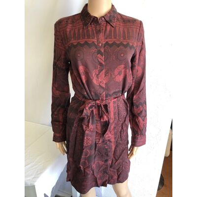 Robe Chemise Femme Desigual Réf 19swvwx7 100%lyocell Taille 36 Couleur Rouge Neu - Publicité Robe Chemise Femme Desigual Réf 19swvwx7 100%lyocell Taille 36 Couleur Rouge Neu - Publicité