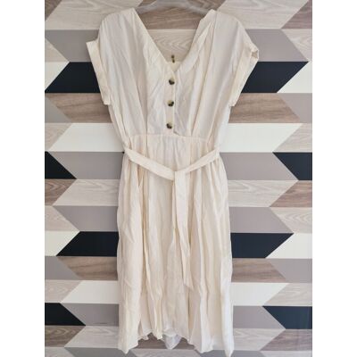 Robe Taille 38 Blanche Naf Naf Manque Petit Bouton - Publicité Robe Taille 38 Blanche Naf Naf Manque Petit Bouton - Publicité