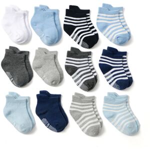 Haimoburg 12 Pcs Bébé Chaussettes Antidérapantes Chevilles Socquettes Coton 1-3 Ans Garçon - Publicité Haimoburg 12 Pcs Bébé Chaussettes Antidérapantes Chevilles Socquettes Coton 1-3 Ans Garçon - Publicité