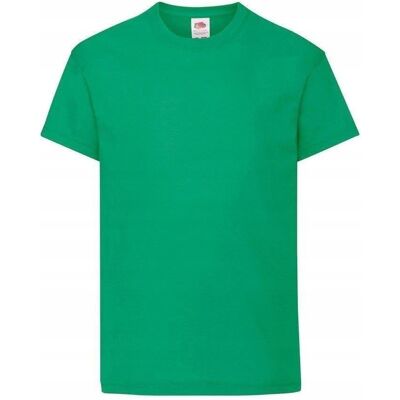 Fruit Of The Loom T-Shirt Vert En Coton, Taille 5-6 Ans, 116 Cm - Publicité Fruit Of The Loom T-Shirt Vert En Coton, Taille 5-6 Ans, 116 Cm - Publicité