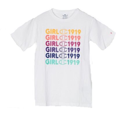 T-Shirt Fille Rainbow Champion - Publicité T-Shirt Fille Rainbow Champion - Publicité