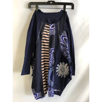 Robe T-Shirt Fille Desigual Réf 18sgvkxl 100%coton Taille 7/8ans Couleur Bleu Ne - Publicité Robe T-Shirt Fille Desigual Réf 18sgvkxl 100%coton Taille 7/8ans Couleur Bleu Ne - Publicité