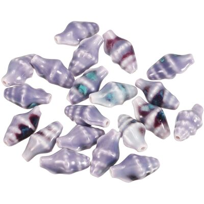 Uxcell Perles Céramique Coquillage Pour Bracelets Colliers Boucles D'Oreilles, Violet - Publicité Uxcell Perles Céramique Coquillage Pour Bracelets Colliers Boucles D'Oreilles, Violet - Publicité