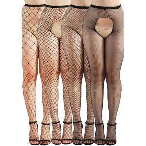 Pack 4 Collants Ouverts Résille - J Lingerie - Publicité Pack 4 Collants Ouverts Résille - J Lingerie - Publicité