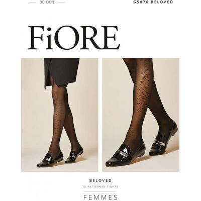 Collant Femme Fiore Beloved Effet Résille Motif Cœur Noir 30 Deniers Taille 2 S - Publicité Collant Femme Fiore Beloved Effet Résille Motif Cœur Noir 30 Deniers Taille 2 S - Publicité