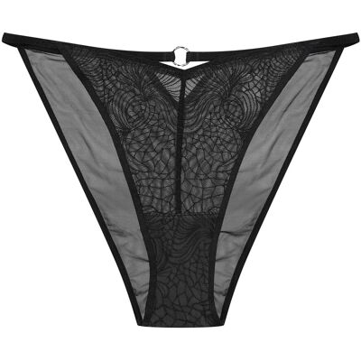 Lot De 3 Slips Noirs En Résille Avec Découpe Au Dos, Esotiq Ombre Xxl - Publicité Lot De 3 Slips Noirs En Résille Avec Découpe Au Dos, Esotiq Ombre Xxl - Publicité
