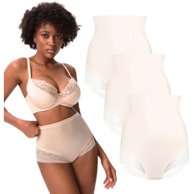 Esotiq Lot De 3 Culottes Gainantes Ventre Plat, Taille Haute, M - Publicité Esotiq Lot De 3 Culottes Gainantes Ventre Plat, Taille Haute, M - Publicité