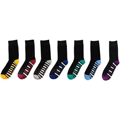 Firetrap - Lot De 7 Chaussettes Motif/style À Rayures - Homme (Gt58274) - Publicité Firetrap - Lot De 7 Chaussettes Motif/style À Rayures - Homme (Gt58274) - Publicité