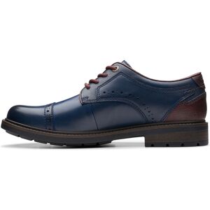 Clarks Un Shire Vibe Richelieu Pour Hommes En Cuir Bleu - Publicité Clarks Un Shire Vibe Richelieu Pour Hommes En Cuir Bleu - Publicité