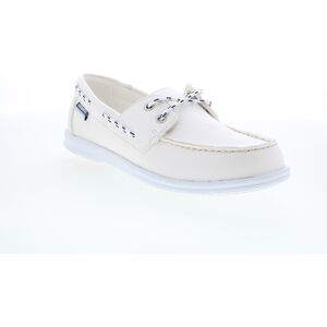 Sebago Jackman Chaussures Bateau Pour Femmes En Synthétique Blanc - Publicité Sebago Jackman Chaussures Bateau Pour Femmes En Synthétique Blanc - Publicité