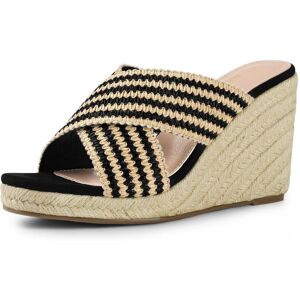 Allegra K Femmes Sandales Compensées Plateforme Bride Croisée - Publicité Allegra K Femmes Sandales Compensées Plateforme Bride Croisée - Publicité