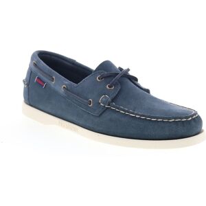 Sebago Portland Roughout Chaussures Bateau Pour Hommes En Suede Bleu - Publicité Sebago Portland Roughout Chaussures Bateau Pour Hommes En Suede Bleu - Publicité