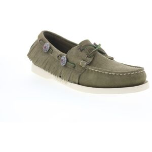 Sebago Portland Fringes Chaussures Bateau Pour Hommes En Suede Vert - Publicité Sebago Portland Fringes Chaussures Bateau Pour Hommes En Suede Vert - Publicité