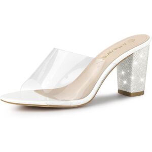 Allegra K Femmes Sandales Transparentes Talon Épais Paillettes - Publicité Allegra K Femmes Sandales Transparentes Talon Épais Paillettes - Publicité