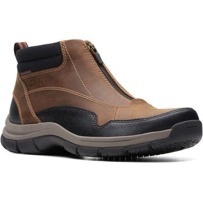 Clarks Walpath Zip Non Spécifié Pour Hommes En Cuir Brown - Publicité Clarks Walpath Zip Non Spécifié Pour Hommes En Cuir Brown - Publicité