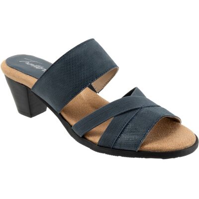 Trotters Maxine Pour Femmes En Cuir Bleu - Publicité Trotters Maxine Pour Femmes En Cuir Bleu - Publicité