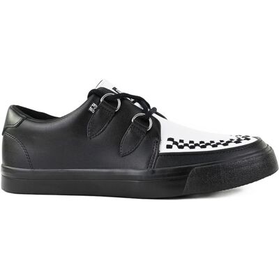 Tuk Footwear Chaussures Tuk Pour Hommes Et Femmes Baskets À Talon Noir Blanc En Cuir - Publicité Tuk Footwear Chaussures Tuk Pour Hommes Et Femmes Baskets À Talon Noir Blanc En Cuir - Publicité