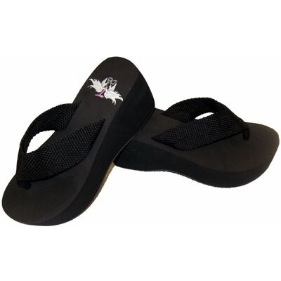 Trendy Design'S Boutique Tongs Noires À Talon Haut Wedge Confortables Pour Femmes Us Taille 4-11 - Publicité Trendy Design'S Boutique Tongs Noires À Talon Haut Wedge Confortables Pour Femmes Us Taille 4-11 - Publicité