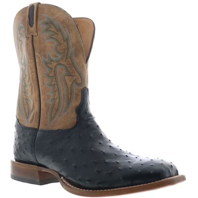 Tony Lama Castillo Full Quill Ostrich Santiague Pour Hommes En Cuir Noir - Publicité Tony Lama Castillo Full Quill Ostrich Santiague Pour Hommes En Cuir Noir - Publicité