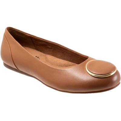 Softwalk Sonoma Halo Ballet Pour Femmes En Cuir Brown - Publicité Softwalk Sonoma Halo Ballet Pour Femmes En Cuir Brown - Publicité