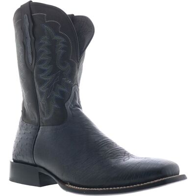 Tony Lama Rancho Smooth Ostrich Santiague Pour Hommes En Cuir Noir - Publicité Tony Lama Rancho Smooth Ostrich Santiague Pour Hommes En Cuir Noir - Publicité