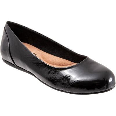 Softwalk Sonoma Ballet Pour Femmes En Cuir Noir - Publicité Softwalk Sonoma Ballet Pour Femmes En Cuir Noir - Publicité