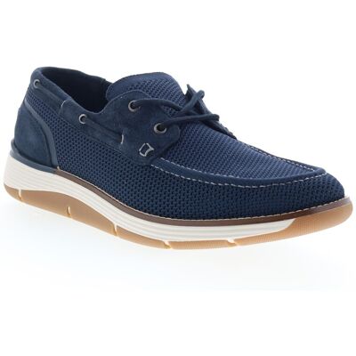 Rockport Lyall Chaussures Bateau Pour Hommes En Mesh Bleu - Publicité Rockport Lyall Chaussures Bateau Pour Hommes En Mesh Bleu - Publicité
