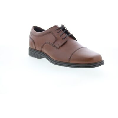 Rockport Taylor Cap Toe Mens Brown Wide Oxfords & Lace Ups Cap Toe Shoes - Publicité Rockport Taylor Cap Toe Mens Brown Wide Oxfords & Lace Ups Cap Toe Shoes - Publicité