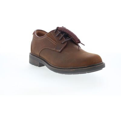 Clarks Un Shire Low Richelieu Pour Hommes En Cuir Brown - Publicité Clarks Un Shire Low Richelieu Pour Hommes En Cuir Brown - Publicité