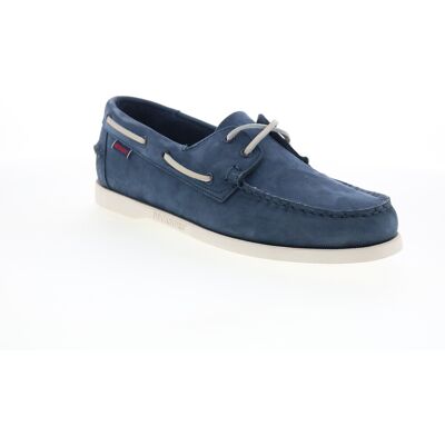 Sebago Portland Nubuck Chaussures Bateau Pour Hommes En Nubuck Bleu - Publicité Sebago Portland Nubuck Chaussures Bateau Pour Hommes En Nubuck Bleu - Publicité