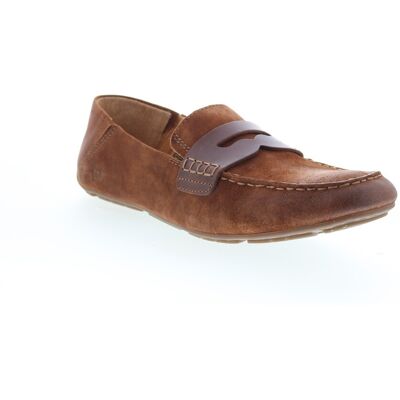 Born Marcel Penny Loafer Pour Hommes En Suede Brown - Publicité Born Marcel Penny Loafer Pour Hommes En Suede Brown - Publicité
