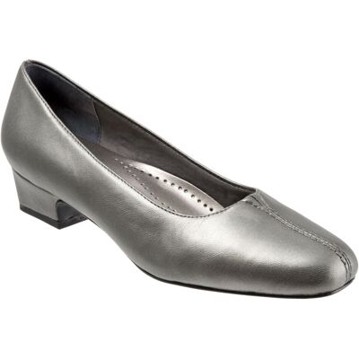 Trotters Doris Escarpin Pour Femmes En Cuir Gris - Publicité Trotters Doris Escarpin Pour Femmes En Cuir Gris - Publicité