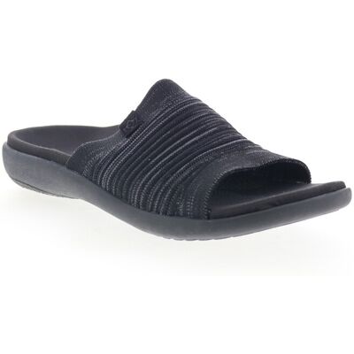 Spenco Astoria Slide Non Spécifié Pour Femmes En Toile Noir - Publicité Spenco Astoria Slide Non Spécifié Pour Femmes En Toile Noir - Publicité