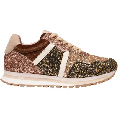 Chaussures Liu Jo Wonder 629 Baskets Faux Cuir Or - Publicité Chaussures Liu Jo Wonder 629 Baskets Faux Cuir Or - Publicité