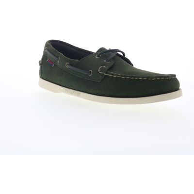 Sebago Portland Flesh Out Chaussures Bateau Pour Hommes En Suede Vert - Publicité Sebago Portland Flesh Out Chaussures Bateau Pour Hommes En Suede Vert - Publicité