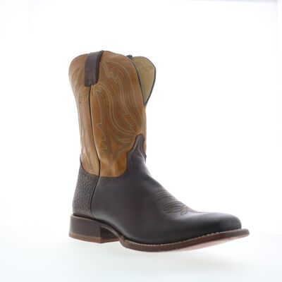 Tony Lama Asher 11\" Square Toe Santiague Pour Hommes En Cuir Brown - Publicité Tony Lama Asher 11\" Square Toe Santiague Pour Hommes En Cuir Brown - Publicité