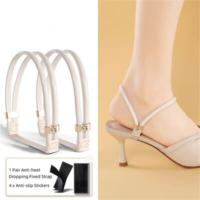 Sans Marque Femmes Talons Hauts Fixations Talon Antidérapant Strass Élastique Avec Lacets - Publicité Sans Marque Femmes Talons Hauts Fixations Talon Antidérapant Strass Élastique Avec Lacets - Publicité