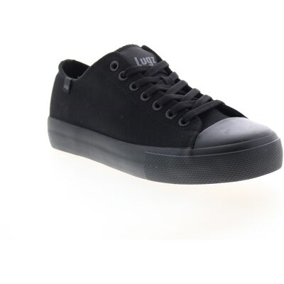Lugz Stagger Lo Wide Baskets Pour Femmes En Toile Noir - Publicité Lugz Stagger Lo Wide Baskets Pour Femmes En Toile Noir - Publicité