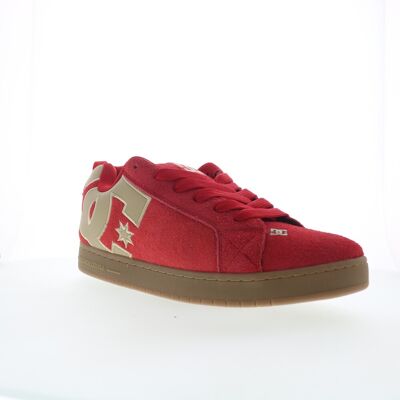 Dc Court Graffik Se Baskets Pour Hommes En Suede Rouge - Publicité Dc Court Graffik Se Baskets Pour Hommes En Suede Rouge - Publicité