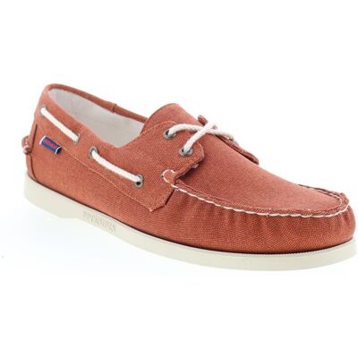 Sebago Portland Washed Canvas Chaussures Bateau Pour Hommes En Toile Brown - Publicité Sebago Portland Washed Canvas Chaussures Bateau Pour Hommes En Toile Brown - Publicité