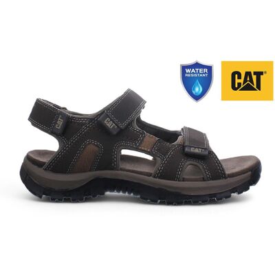 Sandales De Trekking Pour Hommes Caterpillar Giles En Cuir Marron - Publicité Sandales De Trekking Pour Hommes Caterpillar Giles En Cuir Marron - Publicité