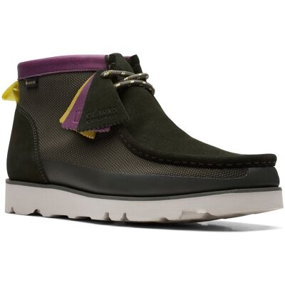 Clarks Wallabee 2.0 Gore-Tex Gtx Bottes Chukka Pour Hommes En Suede Vert - Publicité Clarks Wallabee 2.0 Gore-Tex Gtx Bottes Chukka Pour Hommes En Suede Vert - Publicité